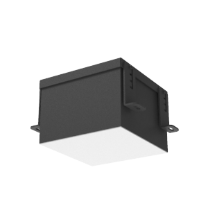 Светодиодный светильник VARTON DL-Grill CRI90 для потолка Грильято 150х150 мм с шириной ламели 10 мм встраиваемый 24 Вт 3000 К 140х140х100 мм IP54 RAL9005 черный муар DALI